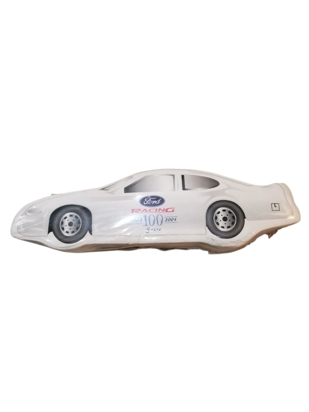 Ford Motor Company Racing 100 Years Promotional T-Shirt Shaped Like Car Size L